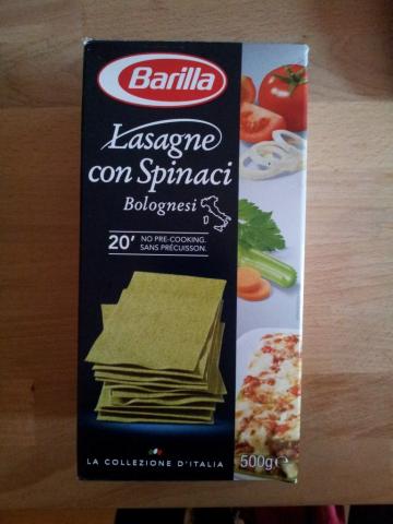 Spinach Lasagne sheets form Barilla