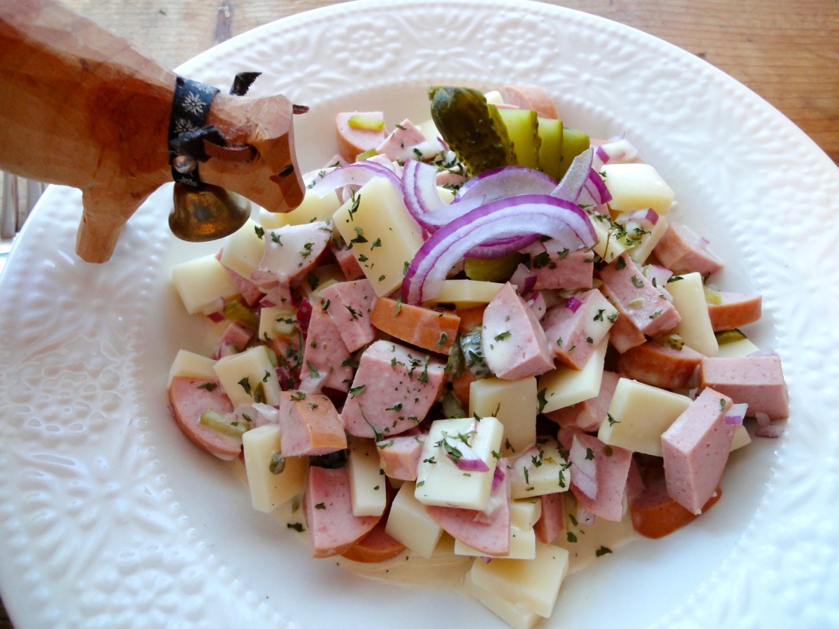 Sausage and Cheese Swiss Salad