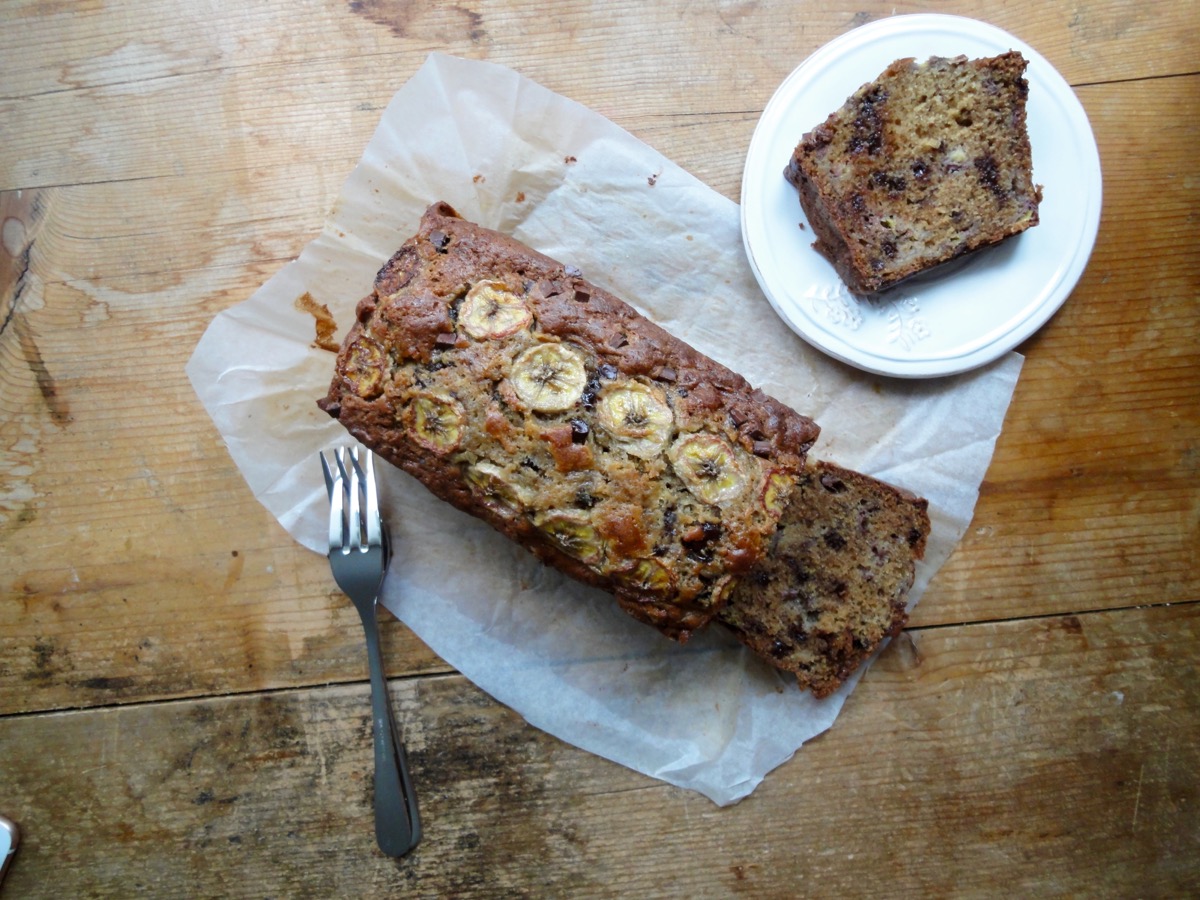 Moist Banana Chocolate Chip Bread