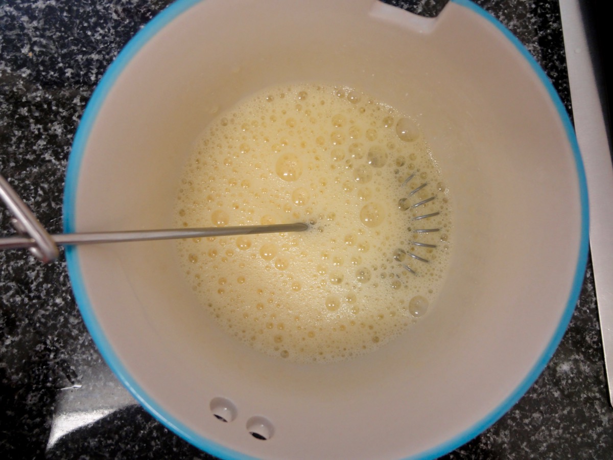 Whisk/Beat till frothy